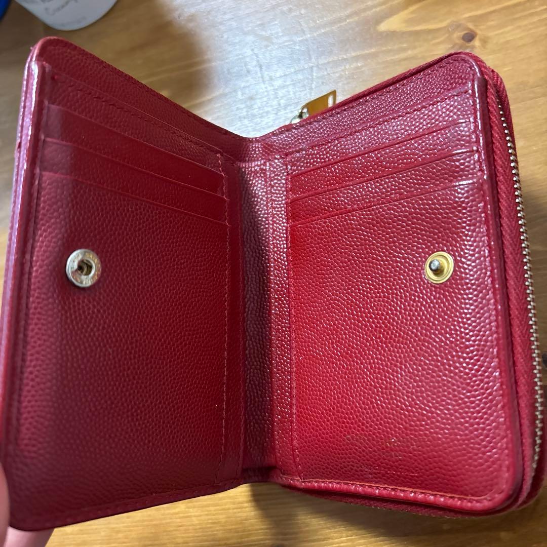 リ*コ様 YSL 赤 二つ折り財布