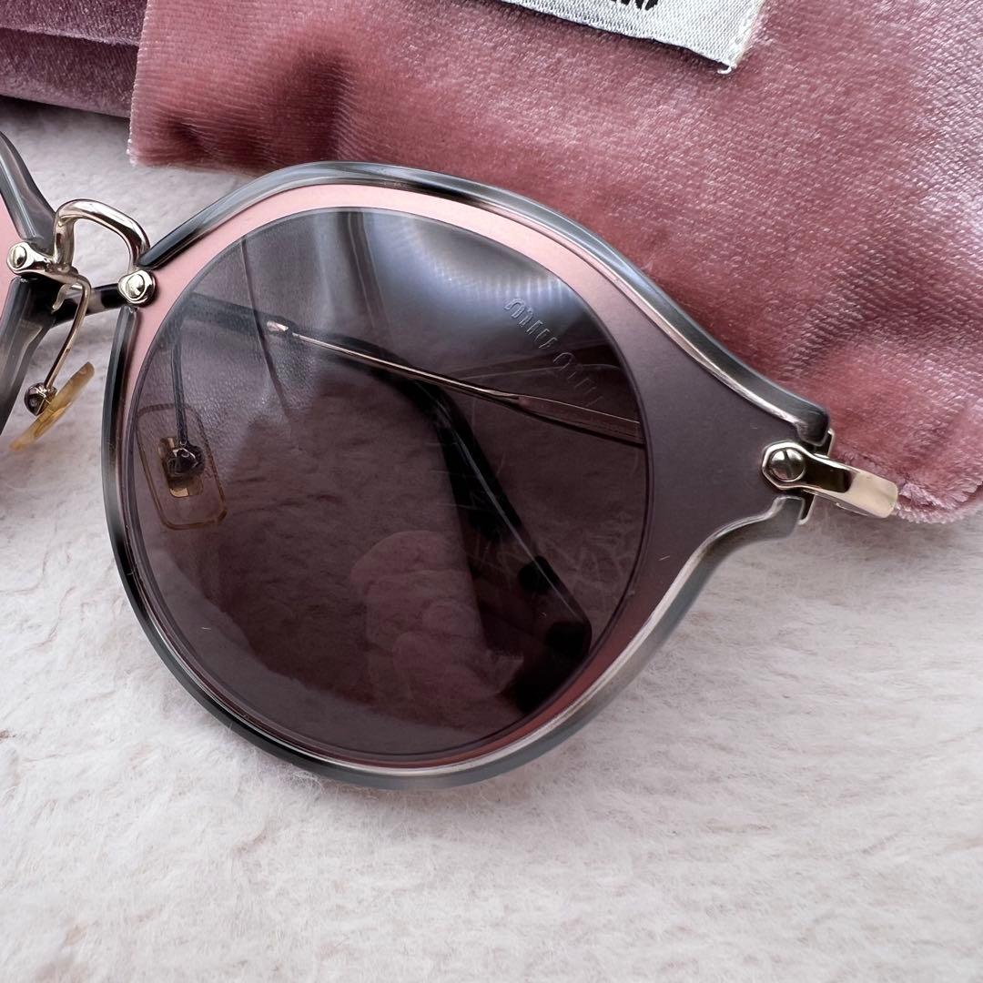 美品 miu miu SMU518 サングラス レディース ピンクゴールド✨