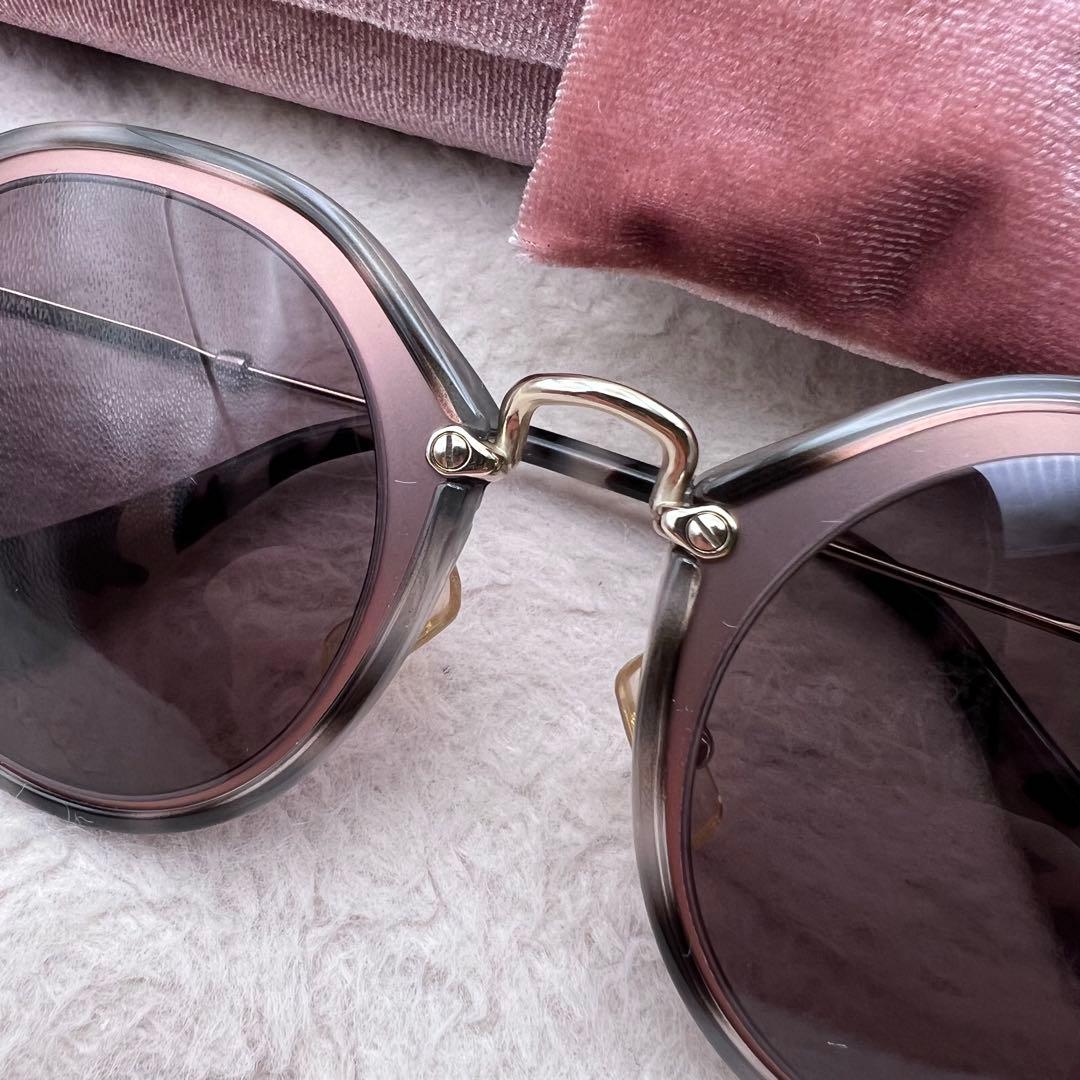 美品 miu miu SMU518 サングラス レディース ピンクゴールド✨