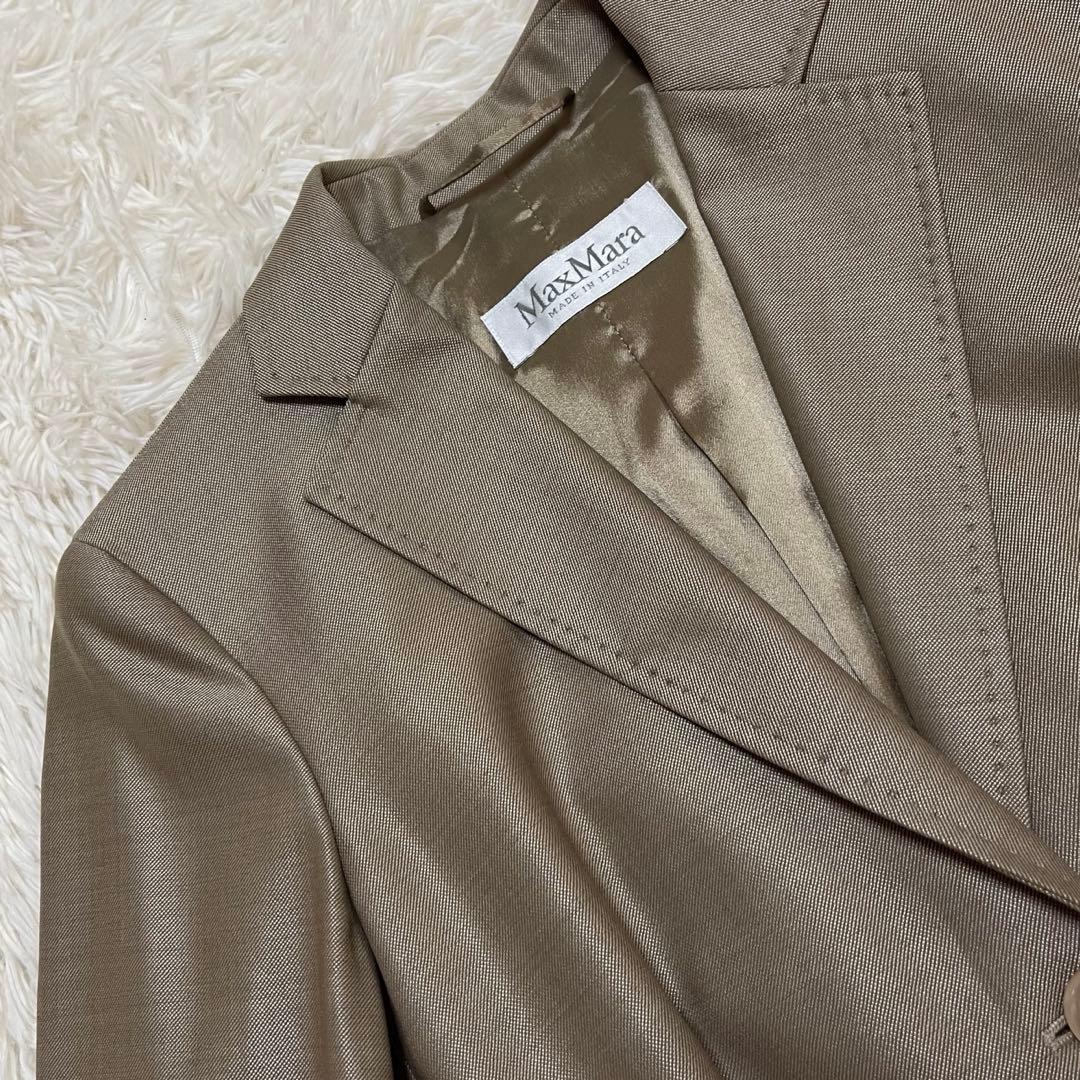 超美品　白タグ　Max Mara マックスマーラ　シャンパンゴールド　ジャケット
