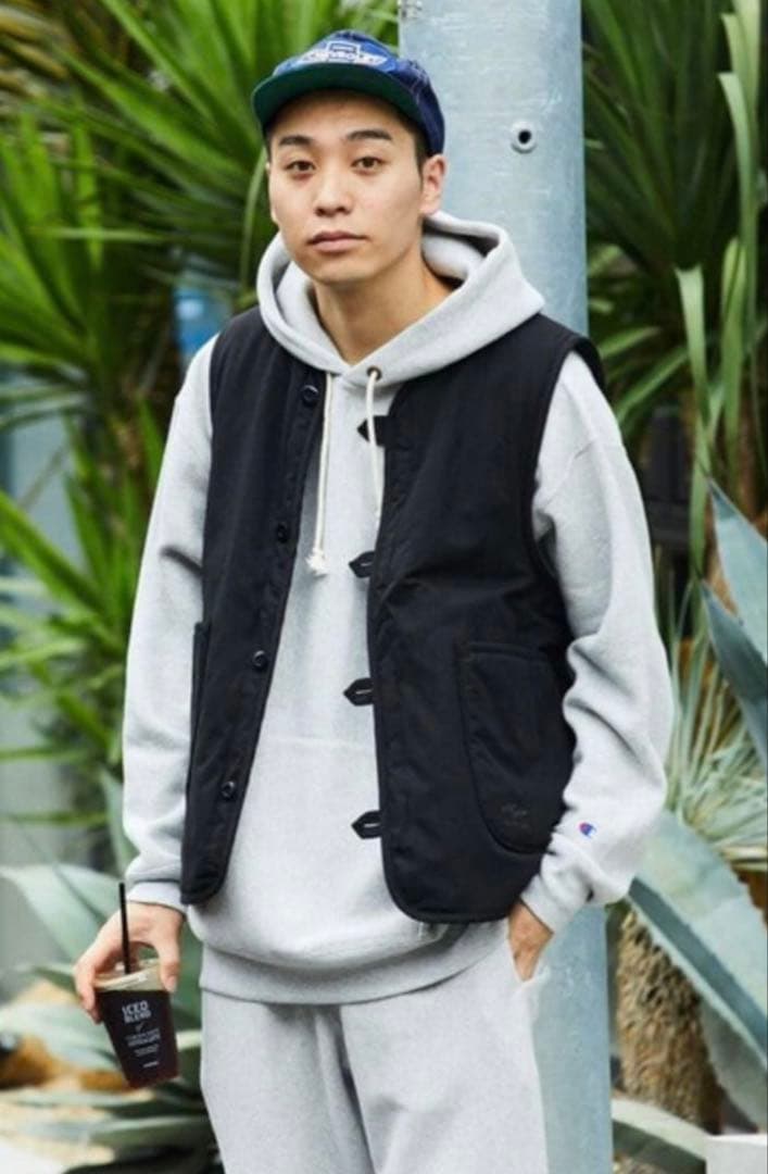 ARMY TWILL フリークスストア別注リバーシブルボアベスト　M 黒