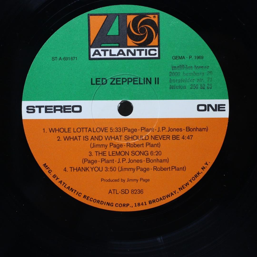 独LP Led Zeppelin II 2 ドイツ盤 Stereo ステレオ