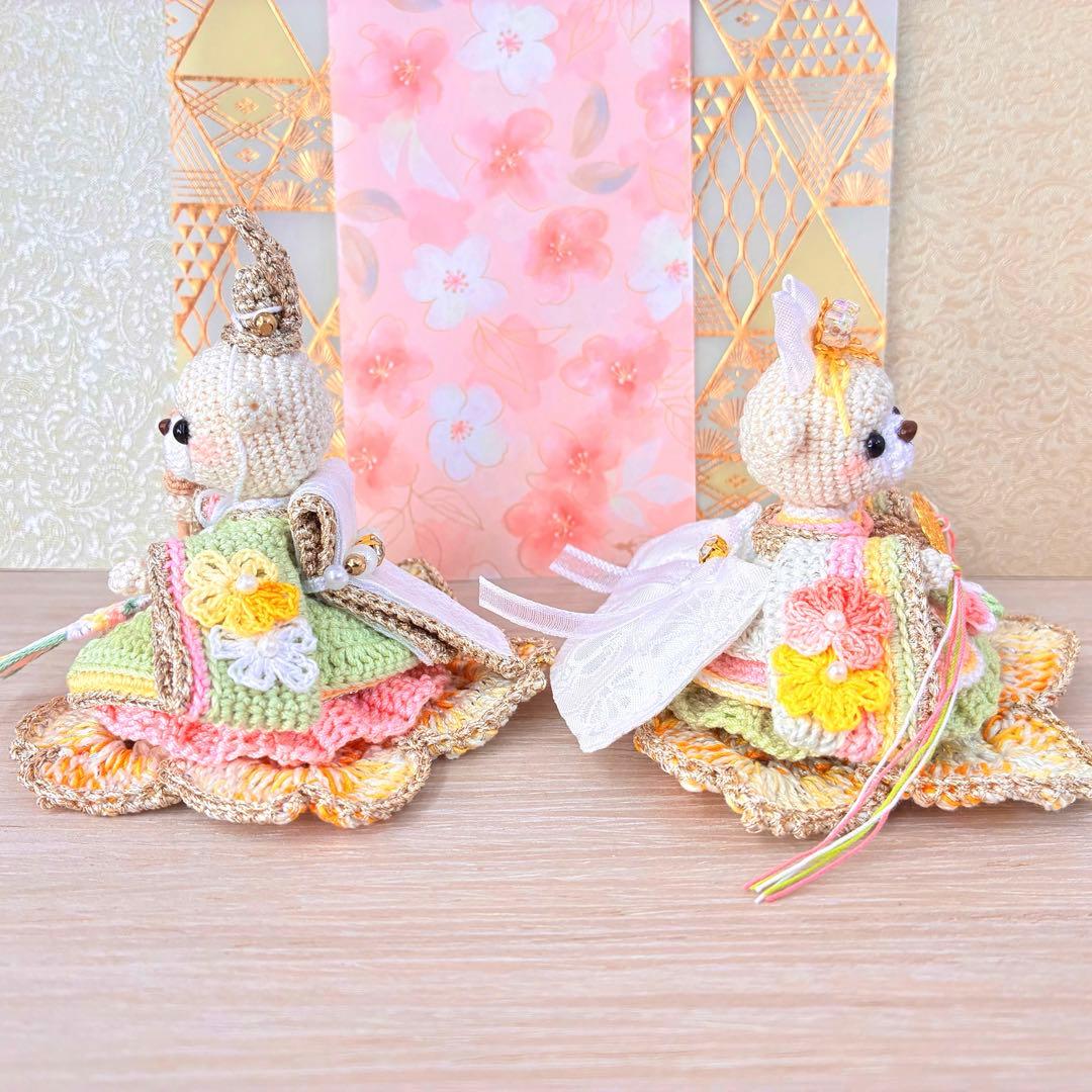 あみぐるみ　ひな祭りくまさん４