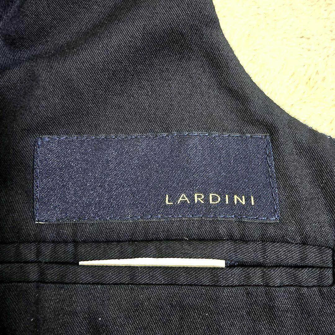 ラルディーニ LARDINI イタリア製 ベスト ジレ リネン ネイビー 44
