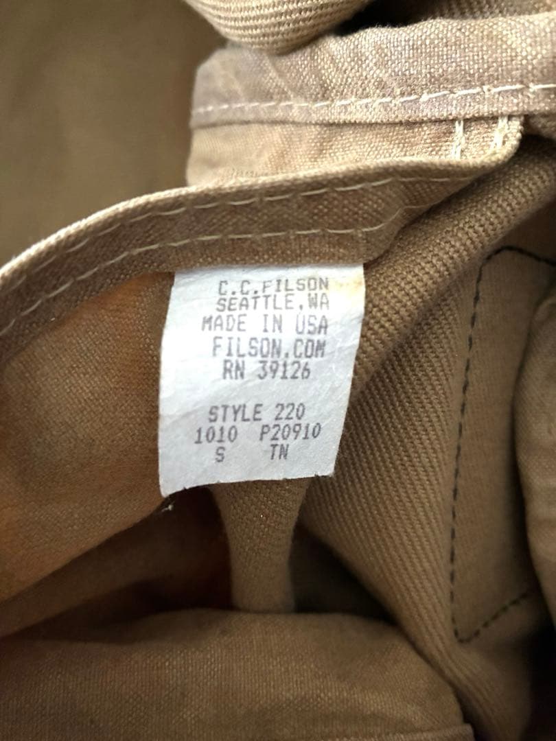 Made In USA FILSON SMALL DUFFEL 旧白タグ