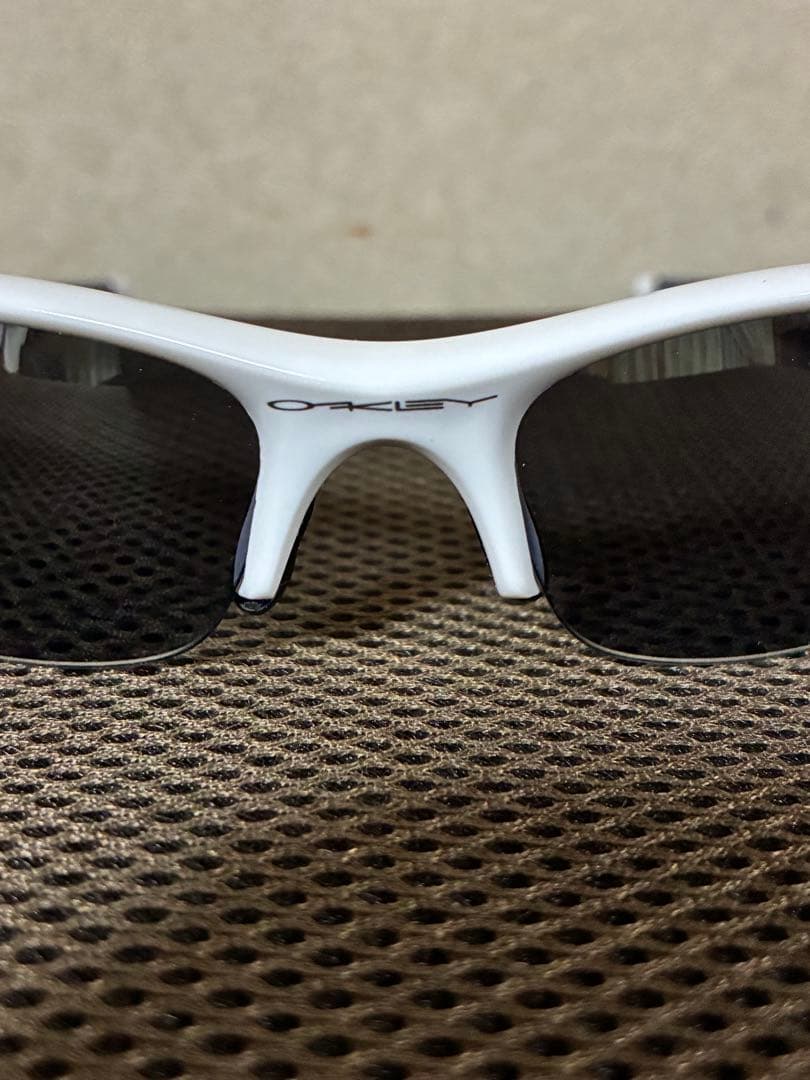Oakley FLAK JACKETスポーツサングラス ホワイト/グレー