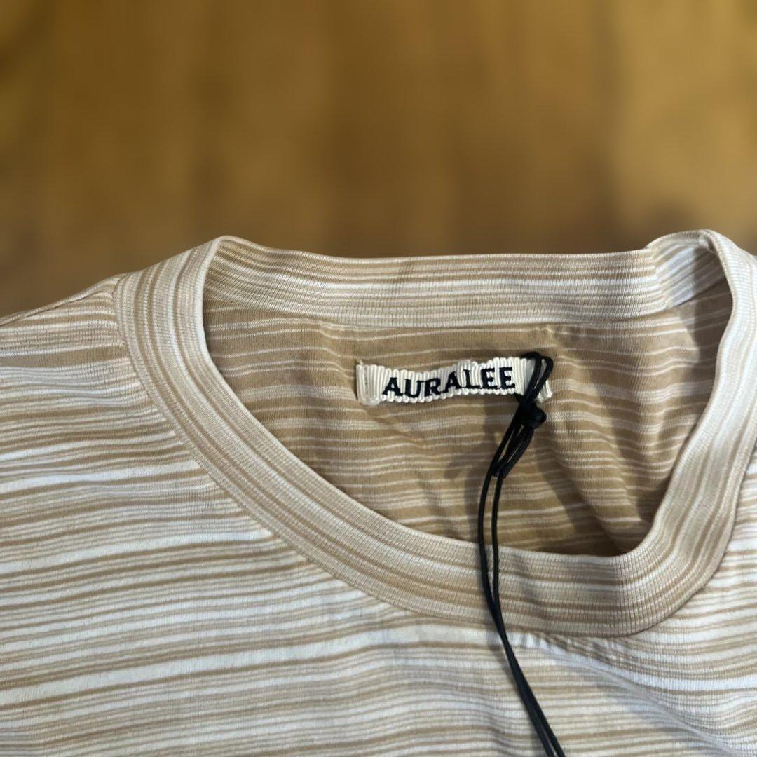 新品未使用　AURALEE ストライプ柄 Tシャツ