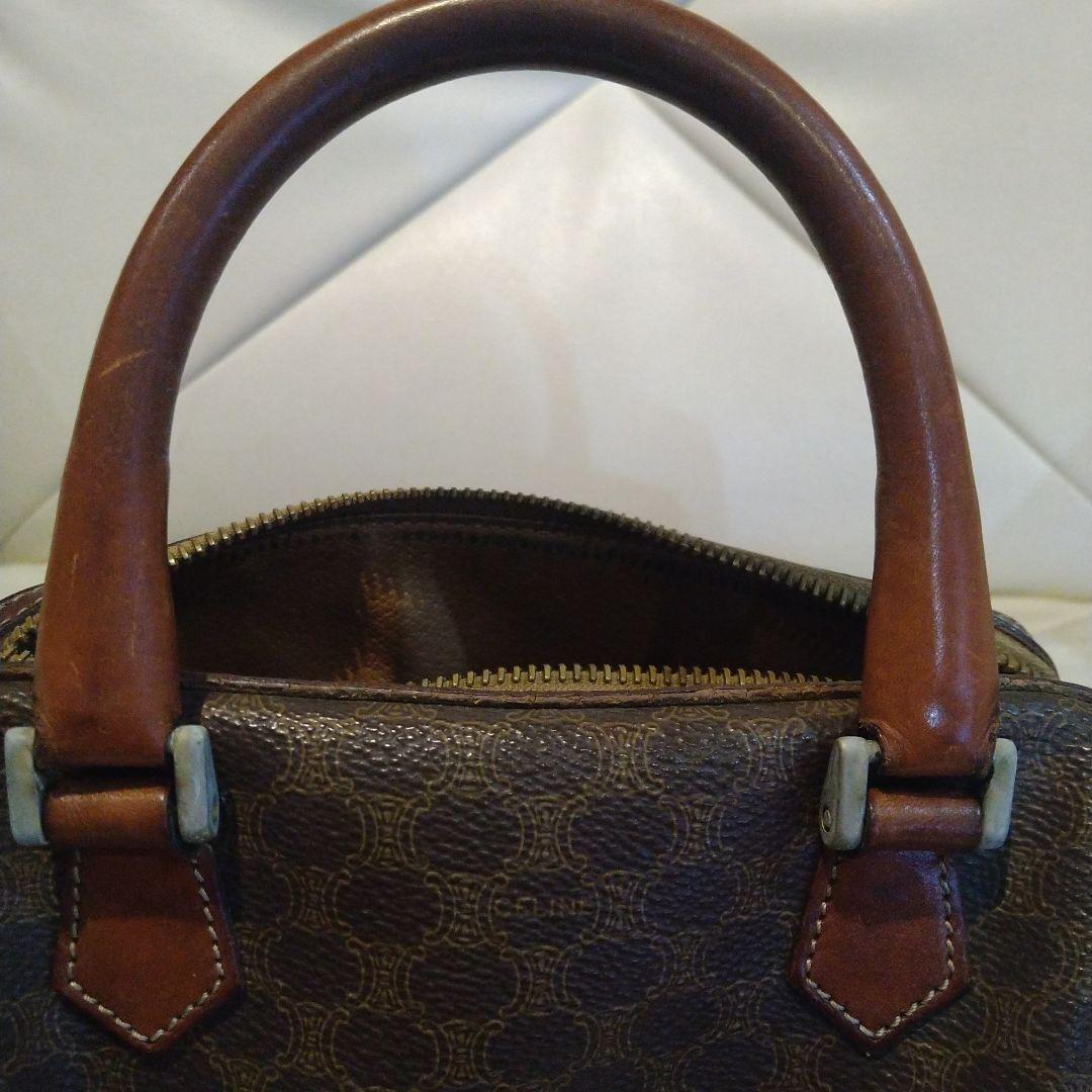 最終値引き　セリーヌ　CELINE ミニボストン マカダム　ヴィンテージ　年代物