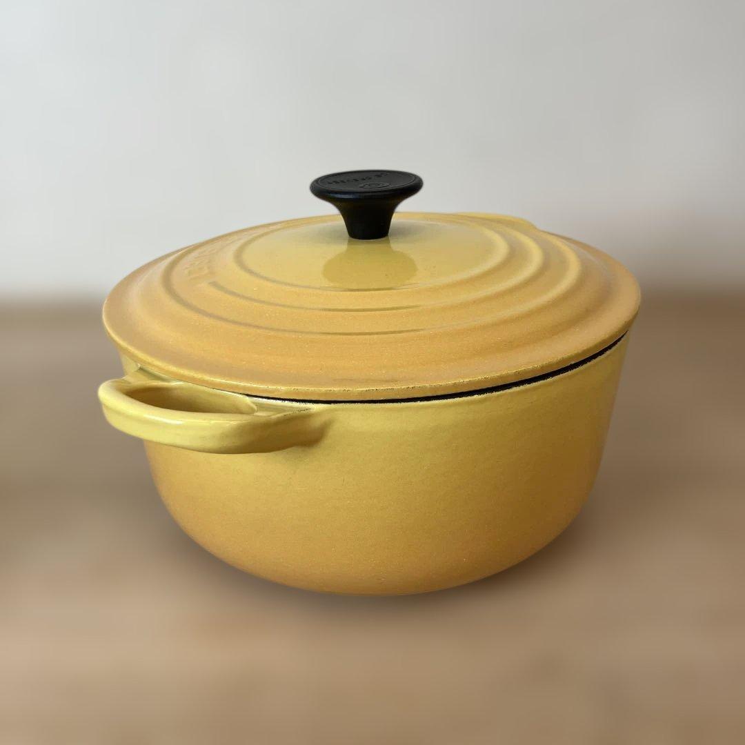 ル・クルーゼ LE CREUTET ココットロンド 両手鍋 20cm イエロー