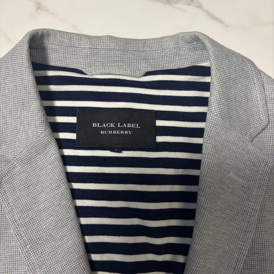 【美品】BURBERRY BLACK LABELグレー テーラードジャケット L