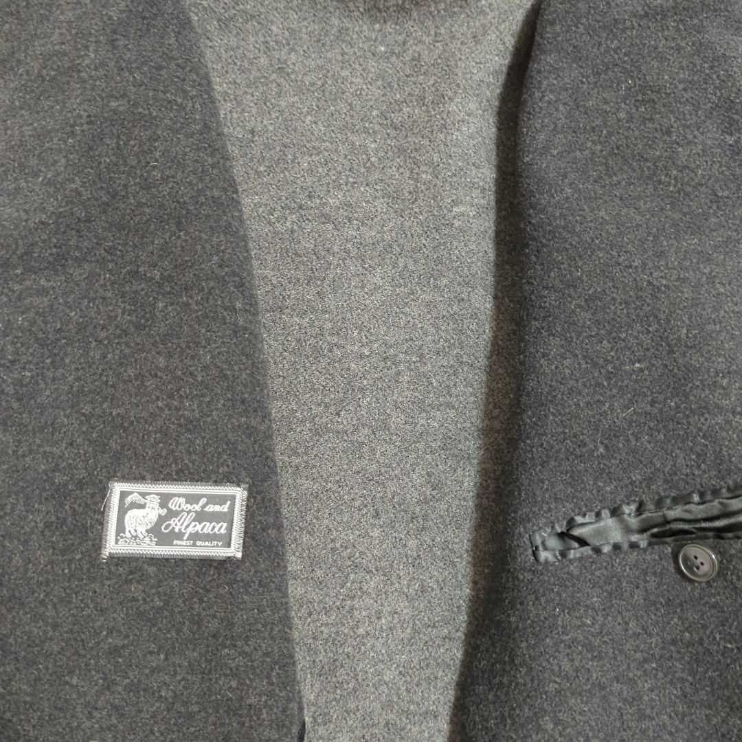 【美品】伊勢丹 イタリア製 ダッフルコート アルパカ混 XL〜2XL相当