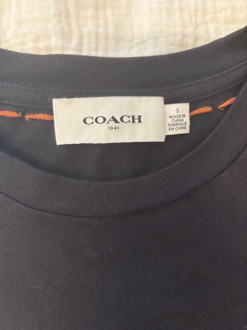 COACH コーチ レキシー＆キャリッジ刺繍 半袖Tシャツ S 黒