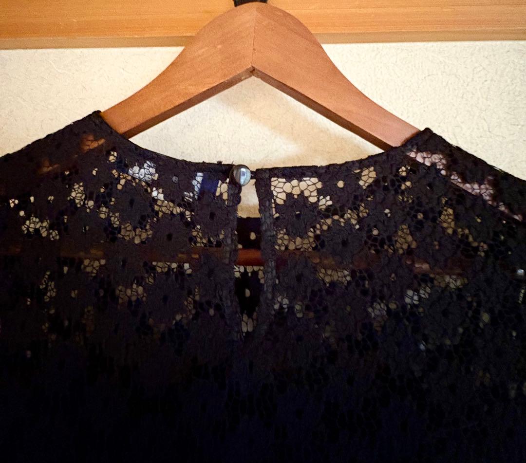 美品 M'S GRACY エムズグレイシー レースワンピース 40 黒 クロ