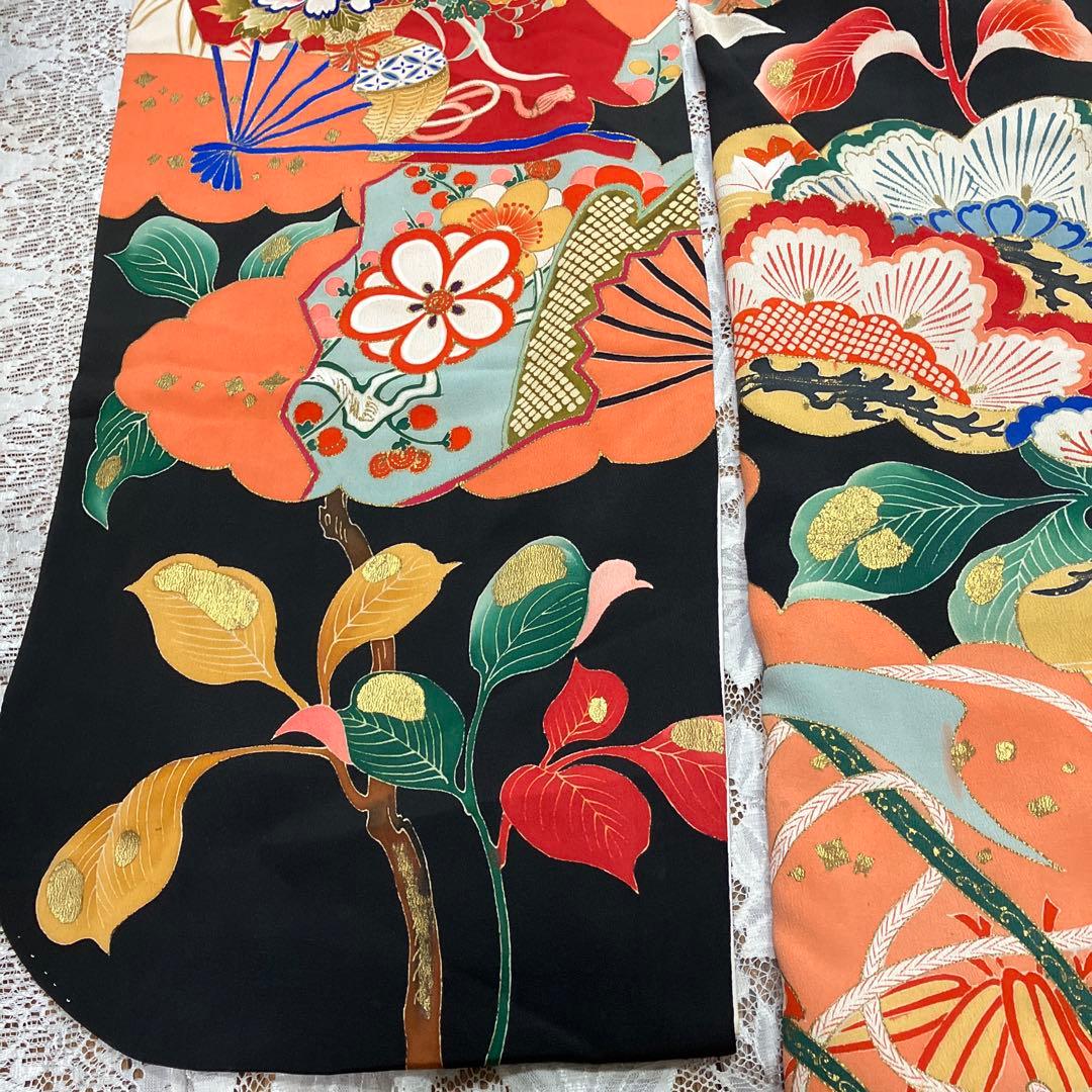 ４点！貴重アンティークお振袖&全通丸帯両面柄&帯締め&帯揚げ 成人式