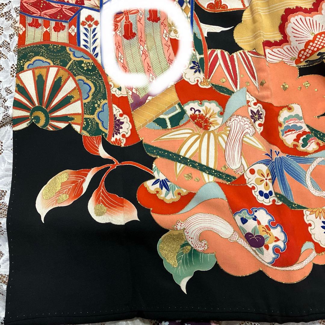 ４点！貴重アンティークお振袖&全通丸帯両面柄&帯締め&帯揚げ 成人式