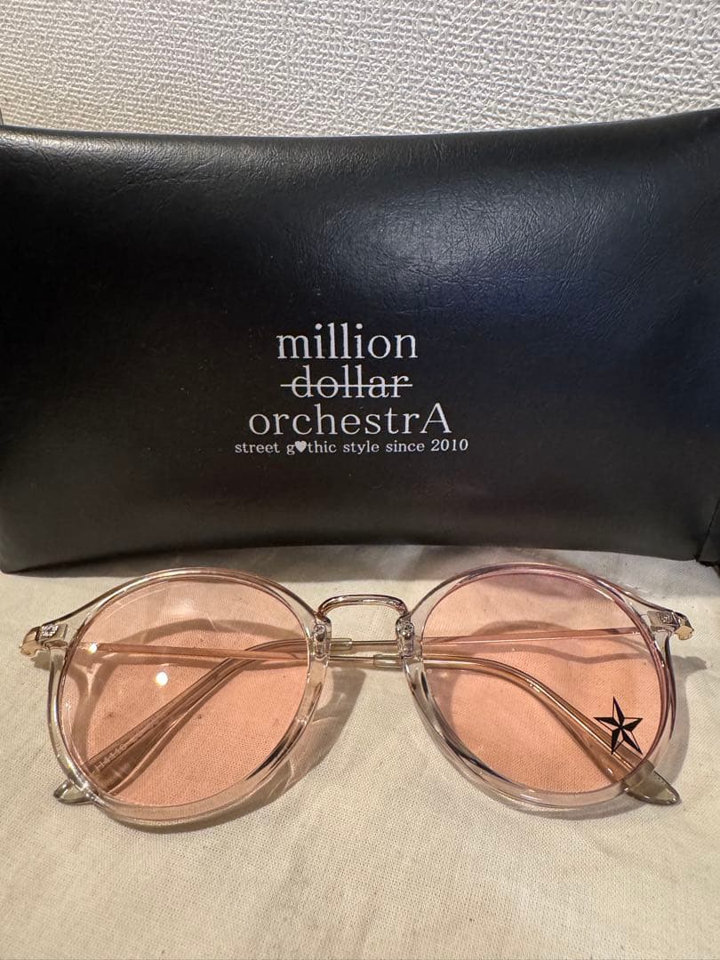 million dollar orchestra ラウンド サングラス ピンク