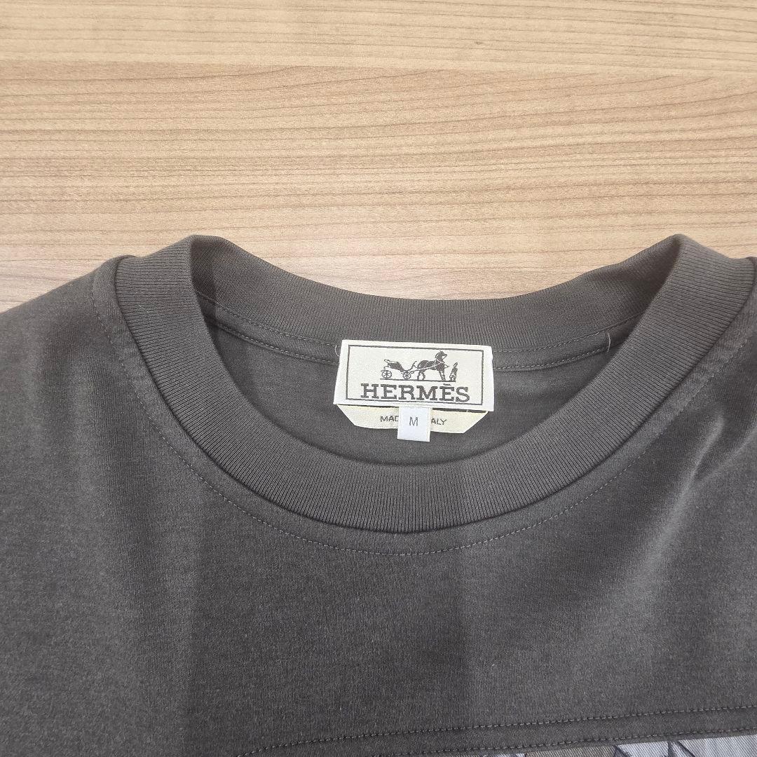 エルメス HERMES メンズ 半袖 Tシャツ カーキ系