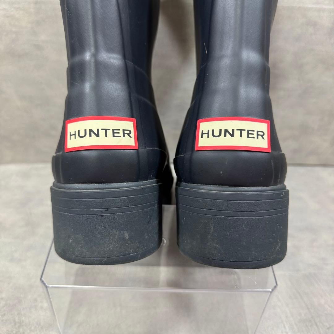 HUNTER ハンター ブラック 長靴 バックル付 レインブーツ 24.0