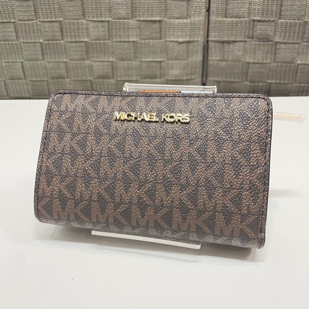 N*品様 新品　MICHAEL KORS 二つ折り財布 ブラウン系