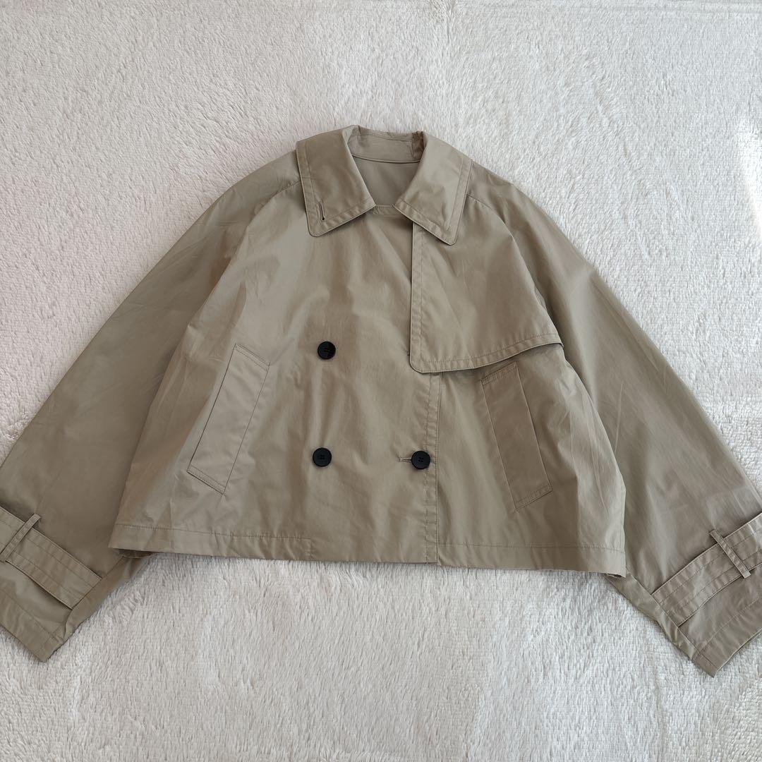 美品✨SHIPS タイプライター ボリュームスリーブ ショート トレンチコート