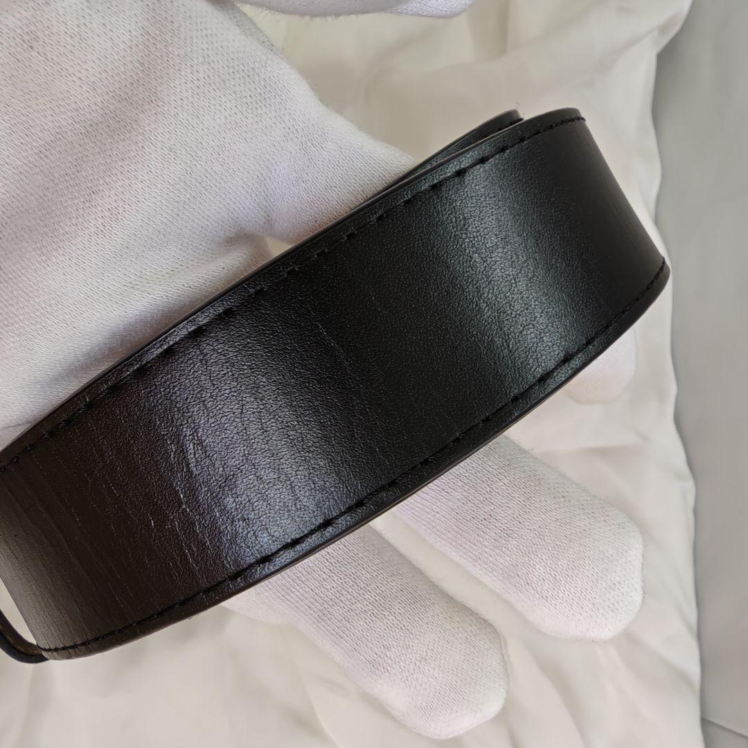 美品　バーバリーゴルフ　バックル　ブラック　レザー　ベルト