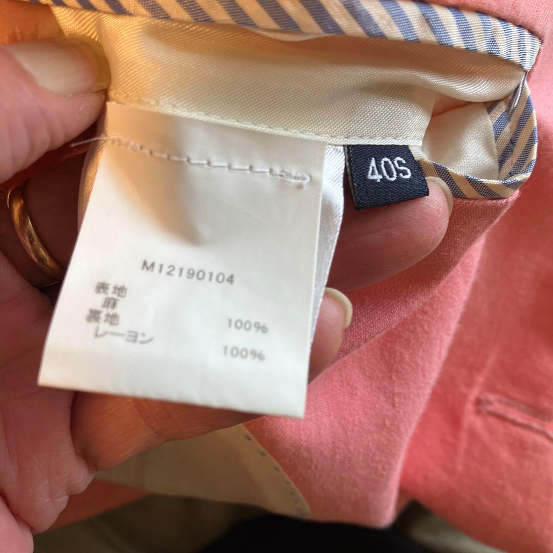 HACKETT LONDON ハケットロンドン　リネンジャケット　ピンク40S
