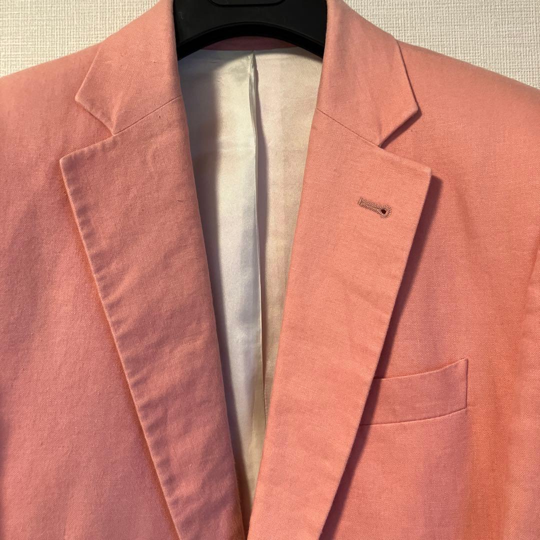 HACKETT LONDON ハケットロンドン　リネンジャケット　ピンク40S