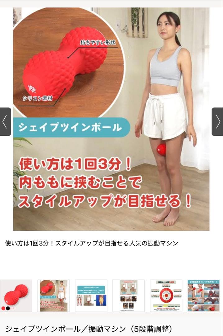 シェイプツインボール/振動マシン（5段階調整）