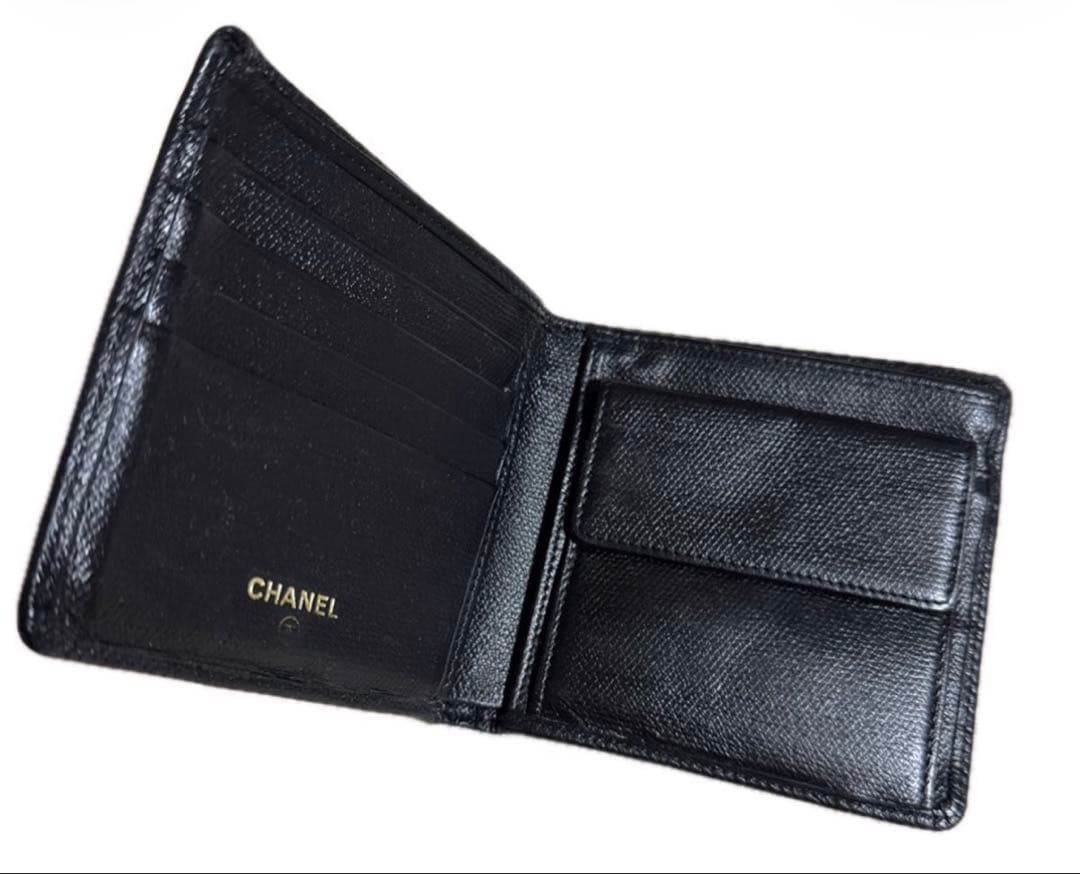 ⭐️売り切りたい為価格相談可⭐️ココボタン　二折財布 シャネル ブラックCHANEL