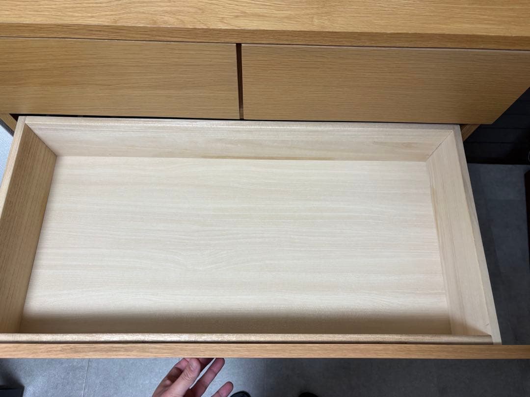 廃盤希少 無印良品 6段チェスト 天然木（オーク材）送料込