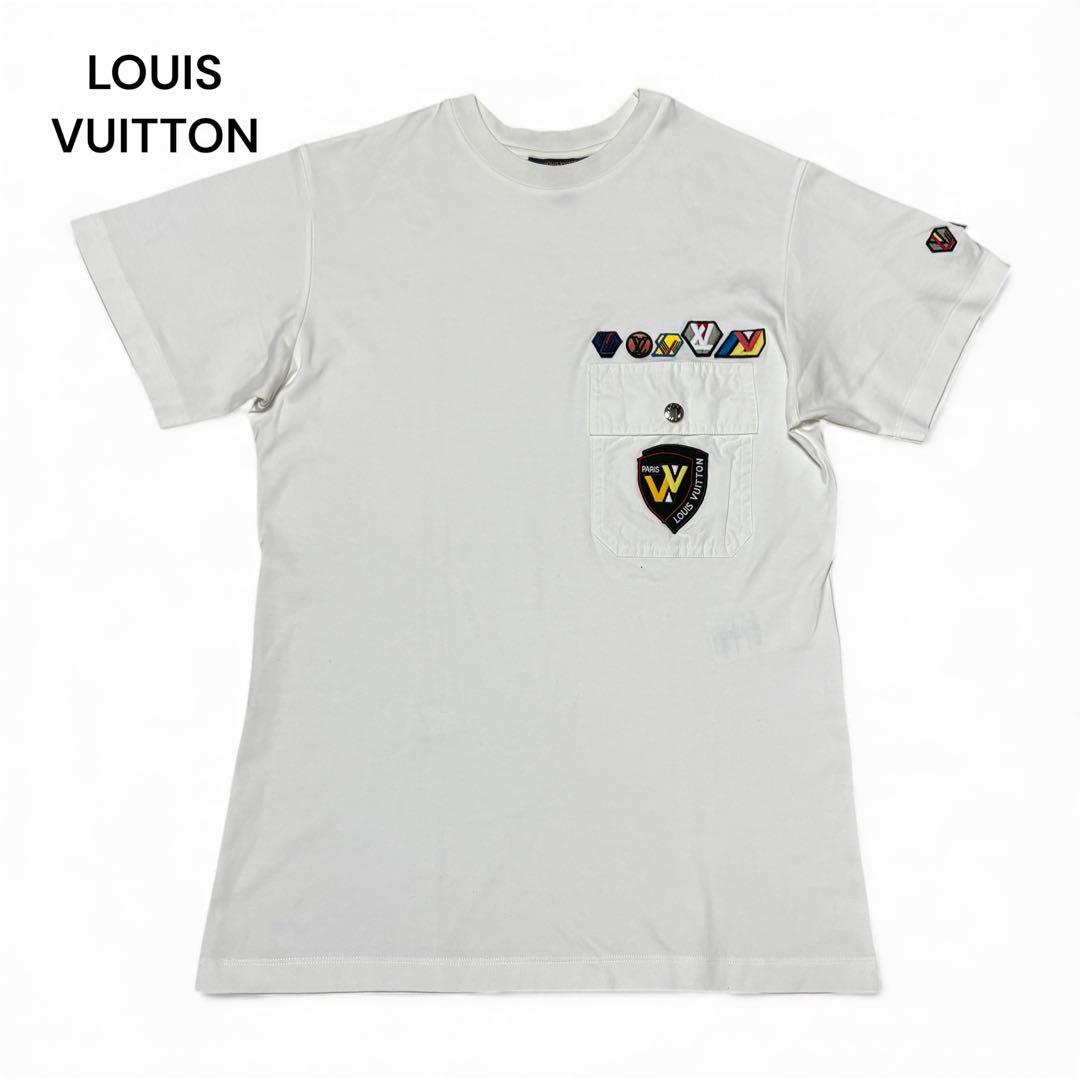 LOUIS VUITTON ルイヴィトン ワッペン ポケット Tシャツ M