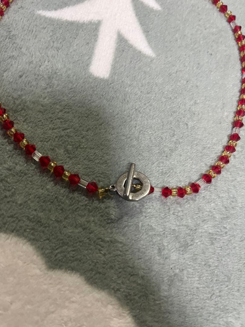SALE！４シリーズ ネックレス SILVER TITA22【RED】　45cm