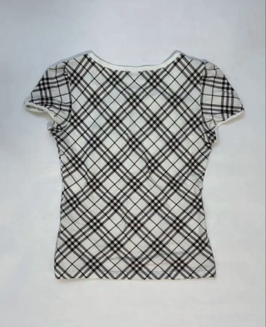 BURBERRY BLUE LABEL バーバリー チェック柄 Tシャツ 38