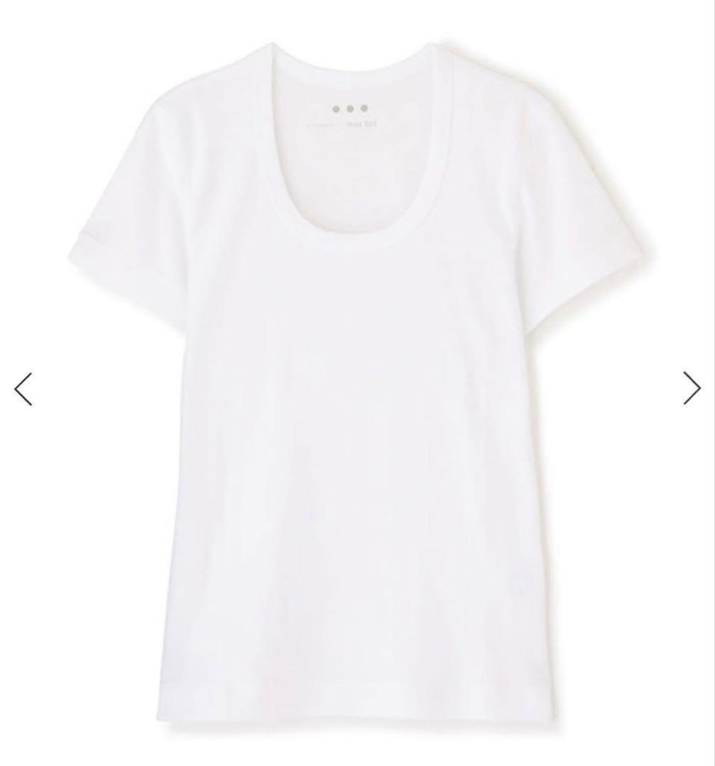 ETRE threedots オーガニックコットンUネックTee新品タグ定価以下