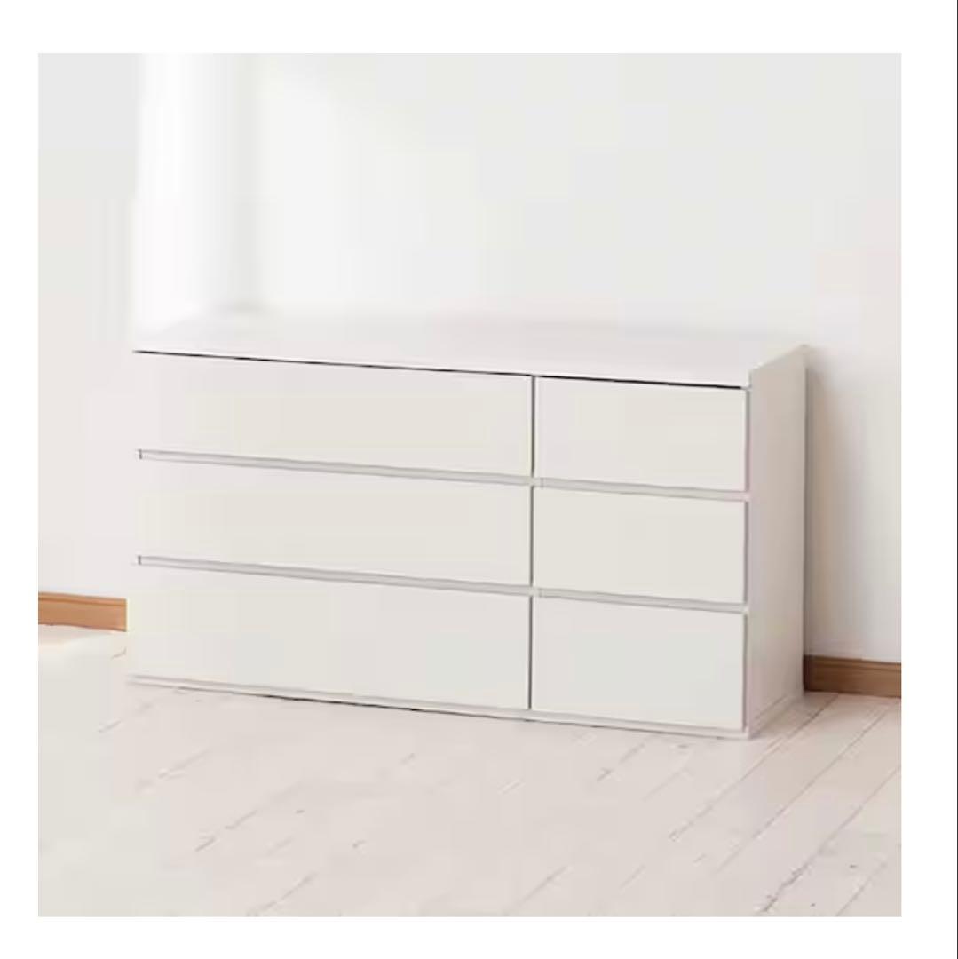【美品】ニトリ ホワイト木製チェスト 4段 引き出し式