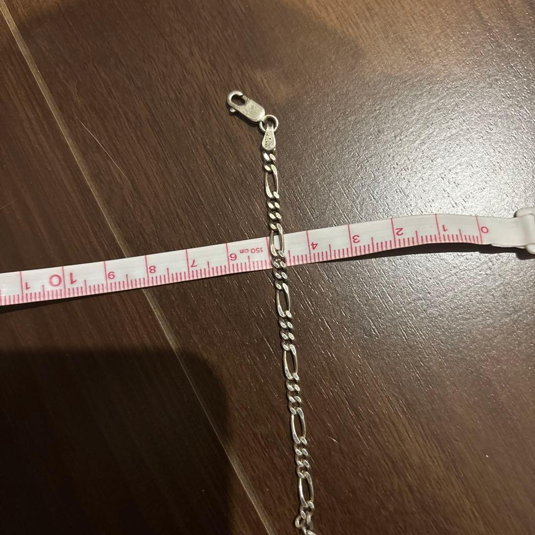 シルバー925 フィガロチェーン ネックレス 約60cm ブレスレットセット