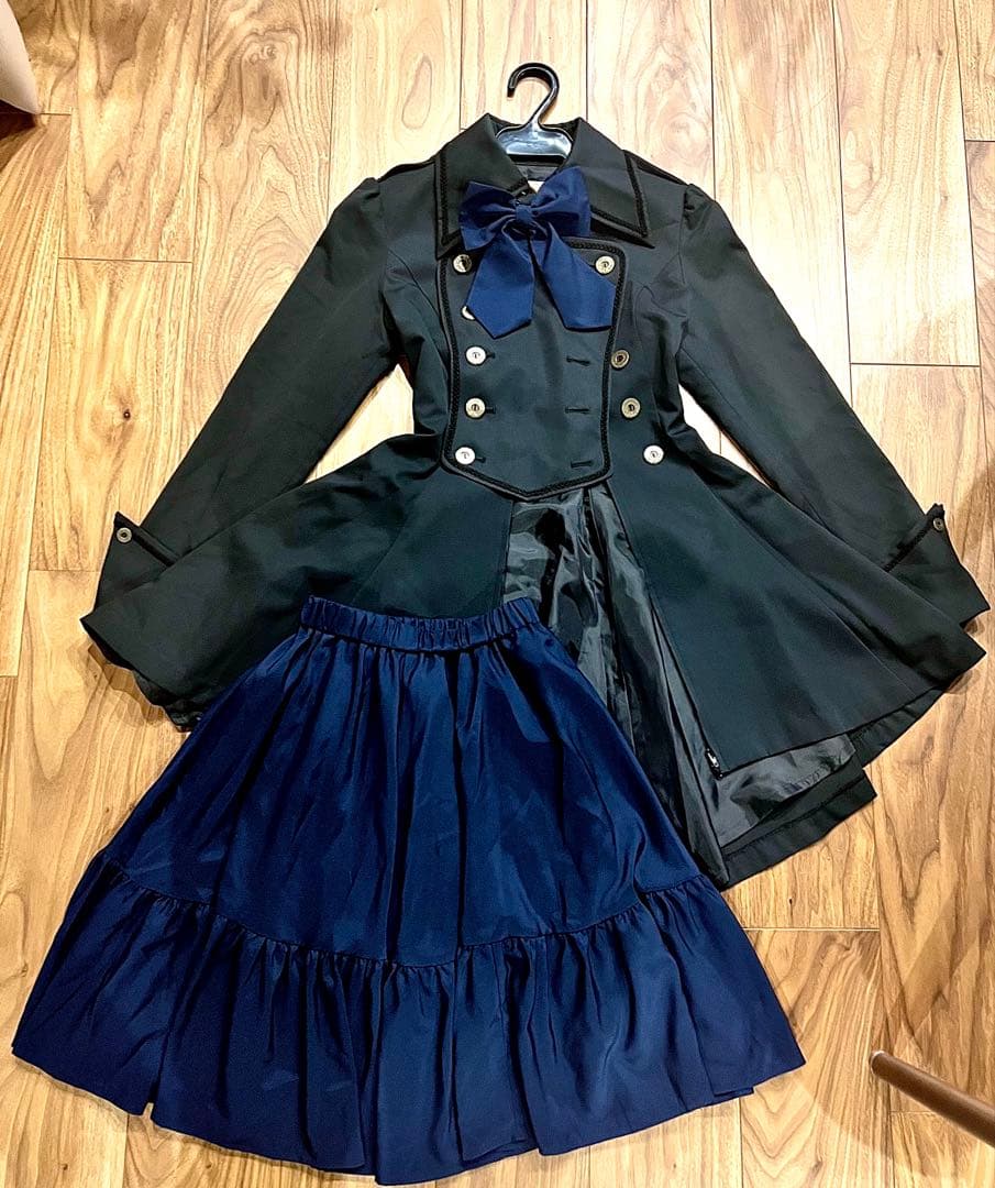 ATELIER BOZ ディーンジャケットワンピース ネイビー 長袖