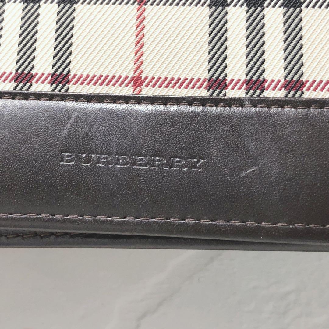 ☆BURBERRY☆ バーバリー 二つ折り財布 ノバチェック ベージュ ブラウン