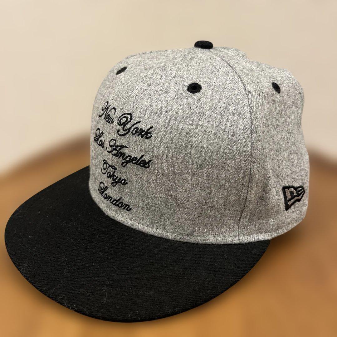 Stüssy × NEWERA 7 3/8 58.7cm black&gray