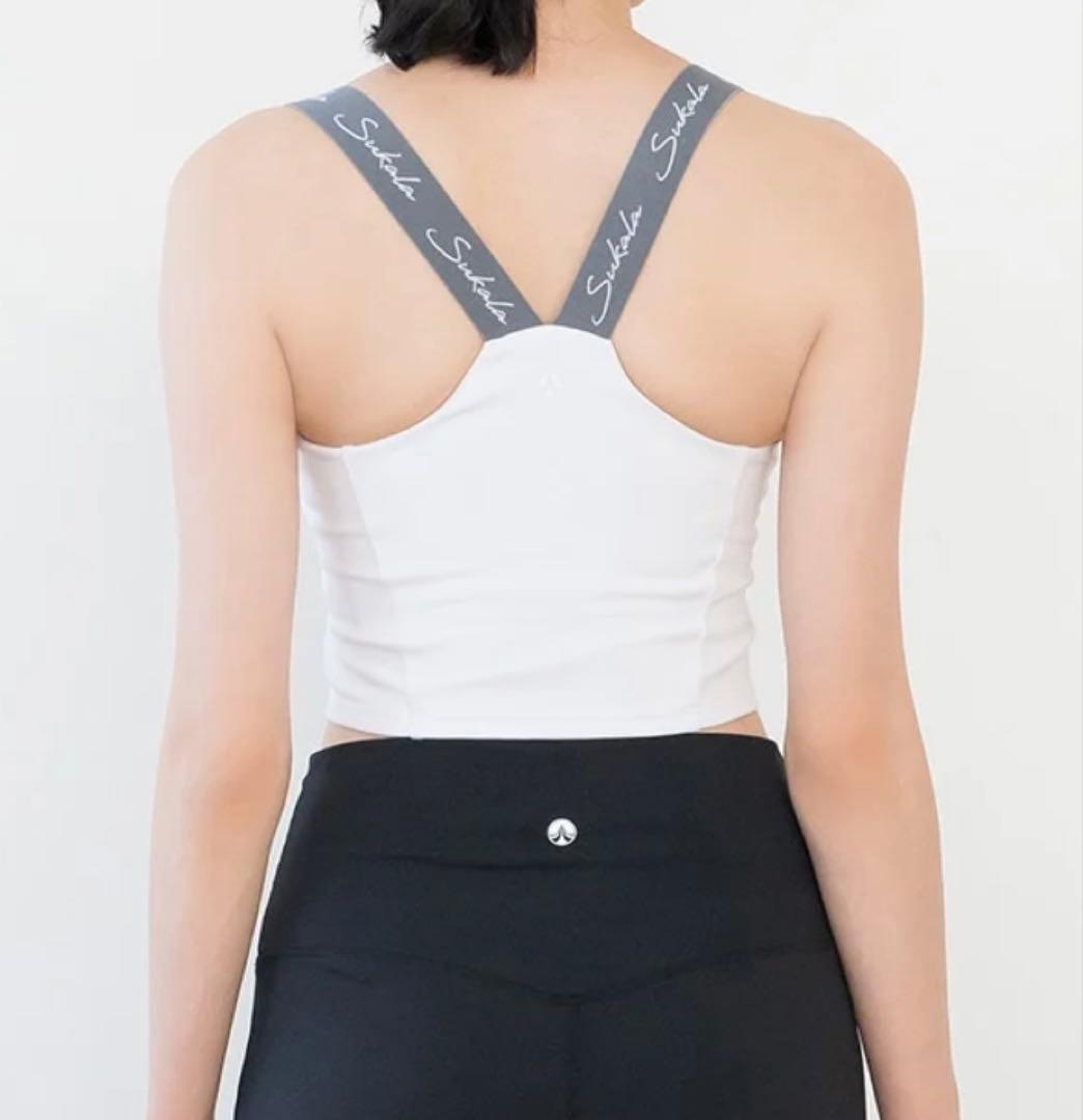 未使用　SUKALA スカーラ　Yストラップロゴブラトップ　ブラック