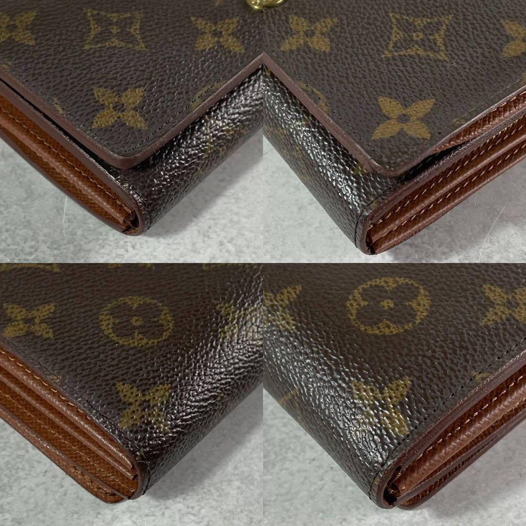 【美品】ルイ・ヴィトン モノグラム ポルトモネビエトレゾール 二つ折り財布