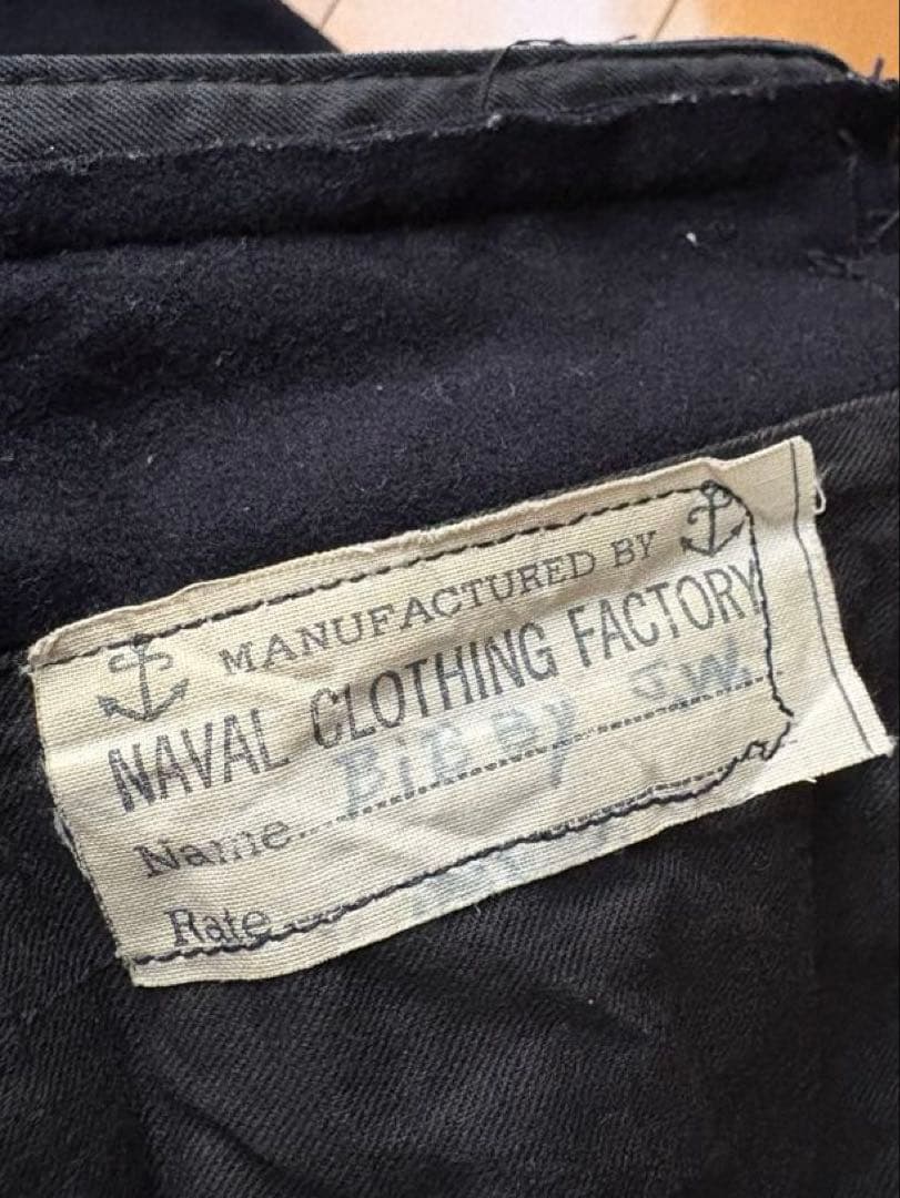 1940年代 WWⅡ US NAVY 実物 セーラーパンツ 官給 アンカーボタン