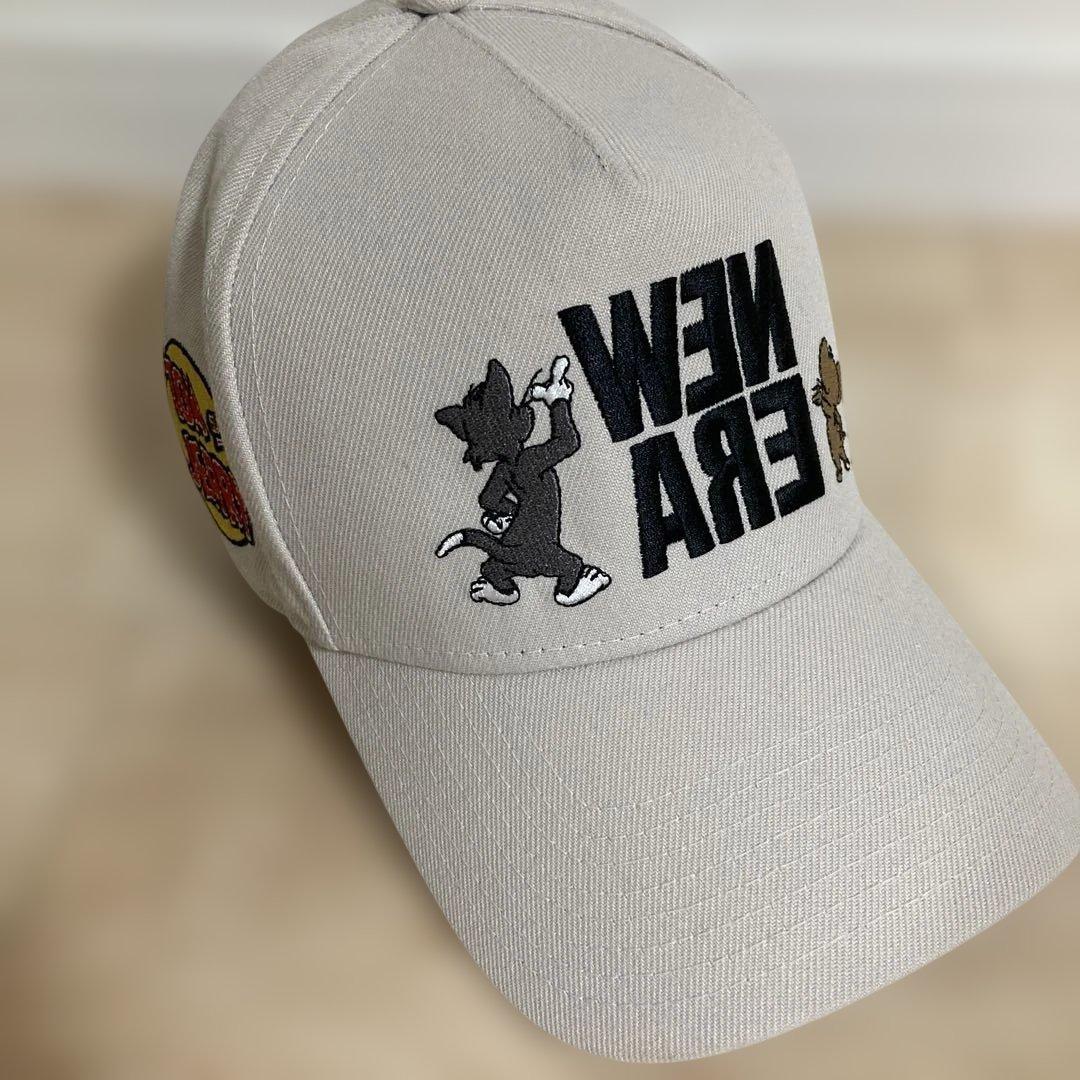 【激レアコラボ】NEW ERA　トムとジェリー　ベージュ色　未使用品　キャップ