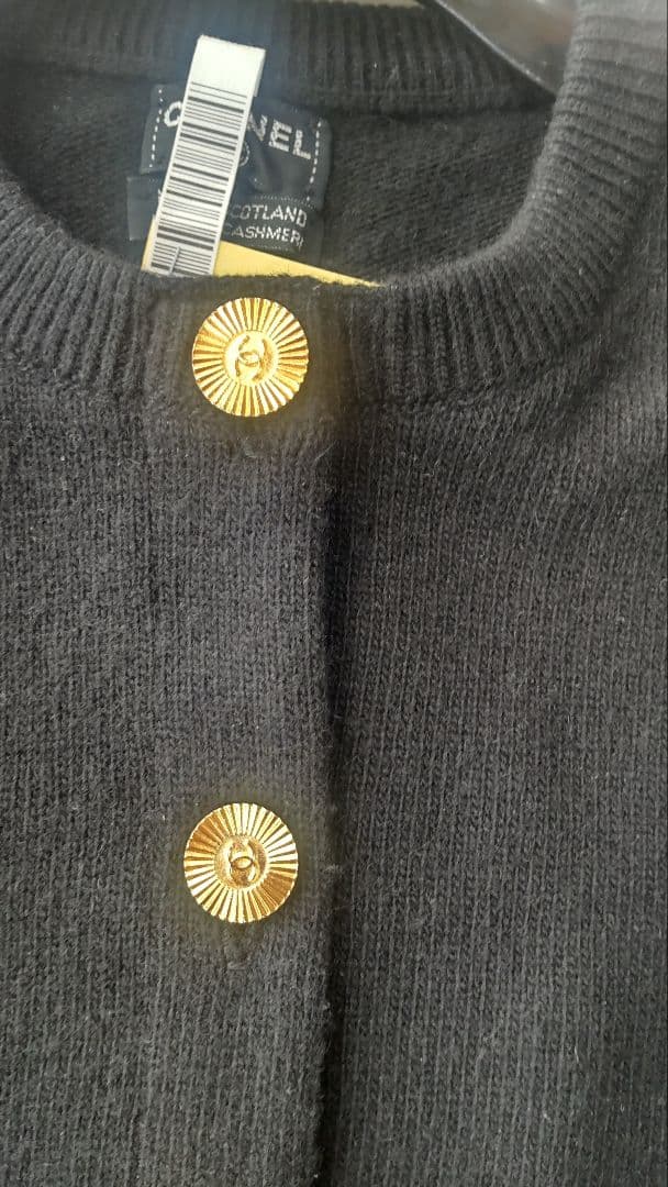 【限定値下げ】CHANELシャネル　カシミヤ100％カーディガン　ブラック　M