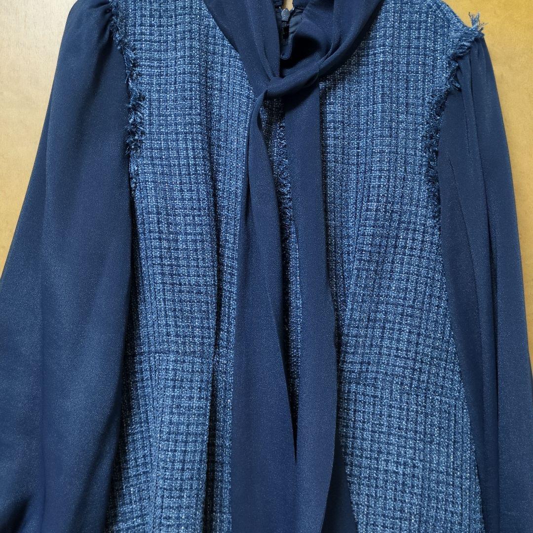 【完売品】ルイルエブティック ツイードワンピース ネイビー 入学式 結婚式