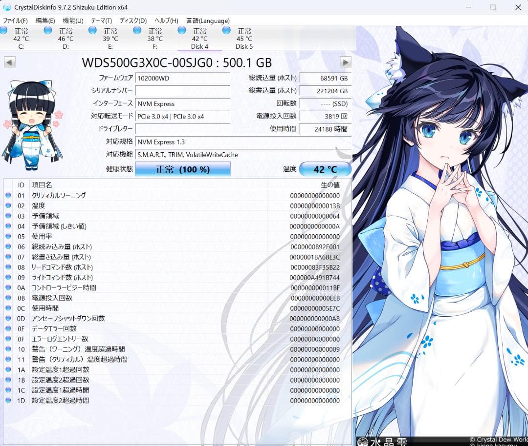 y*u様 WD_Black NVMe SSD 1.5TBセット（1TB+500G