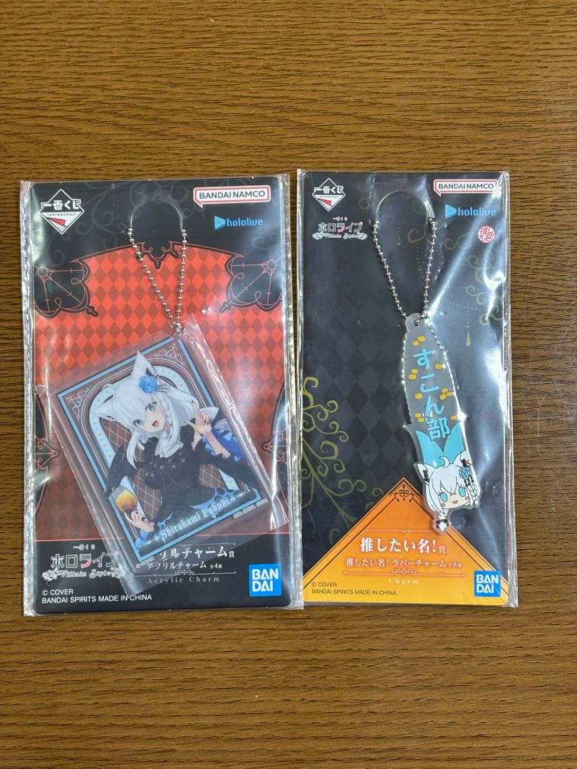 一番くじホロライブVillain Style 白上フブキフィギュア+缶バッジ他