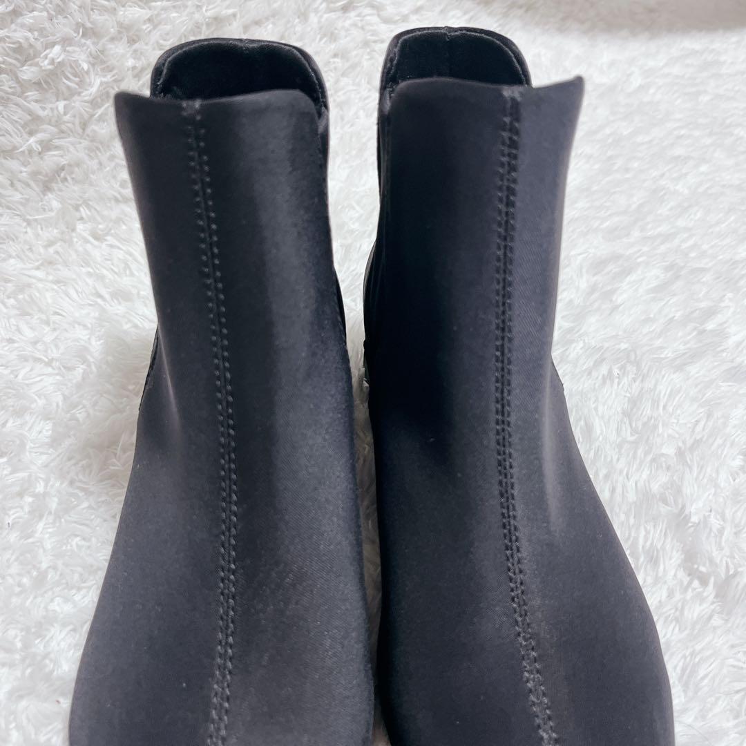 未使用✨fitfit サイドゴアブーツ　ショート　撥水ストレッチ　晴雨兼用　黒