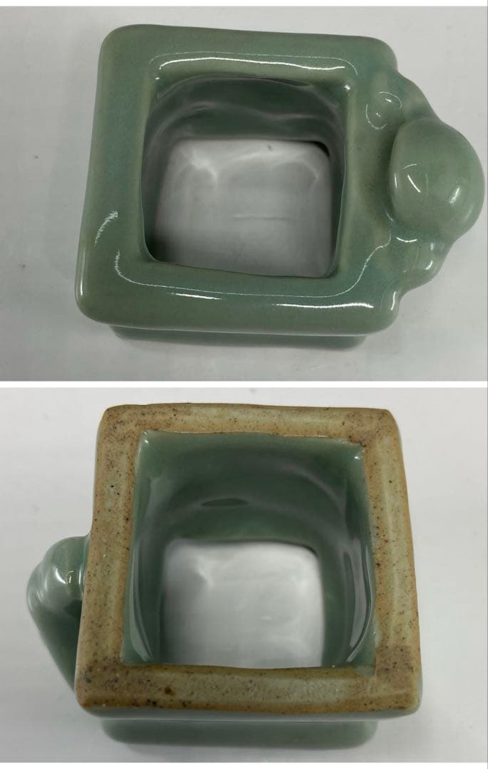 【茶道具】青磁七種蓋置（合わせ箱）