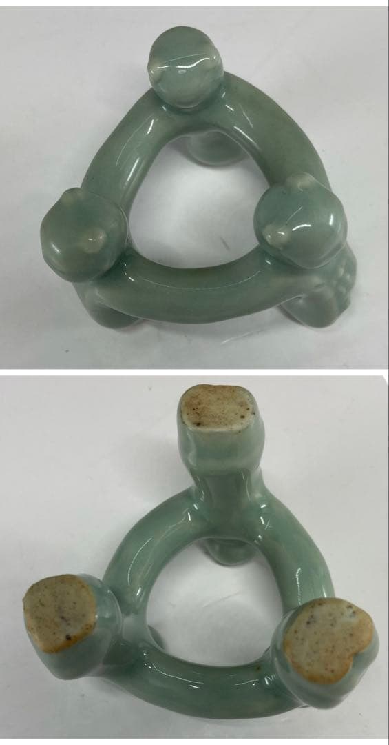 【茶道具】青磁七種蓋置（合わせ箱）